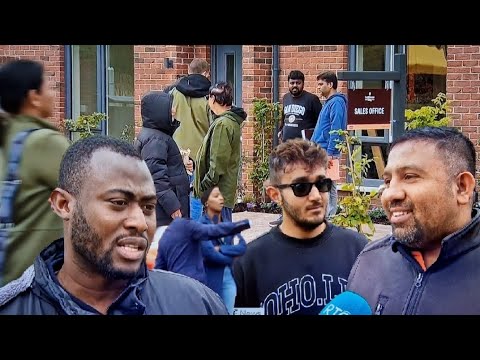 Shocking scenes in West Dublin as hundreds of foreigners queue for Irish homes