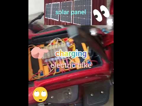 Electric bike using free solar energy to charge the battery