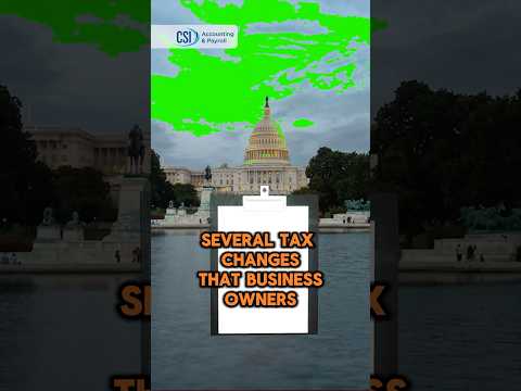 2025 Tax Changes Every Business Owner Must Know!