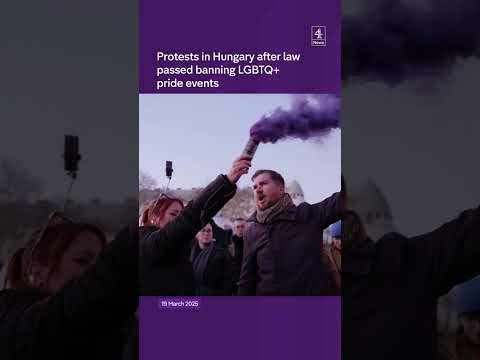 Protests in Hungary after law passed banning LGBTQ+ pride events