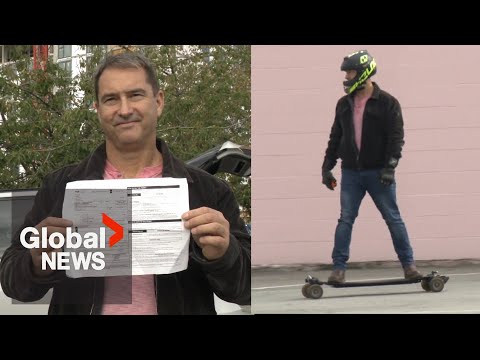 BC man&#039;s $600 ticket for electric skateboard highlights insurance law confusion