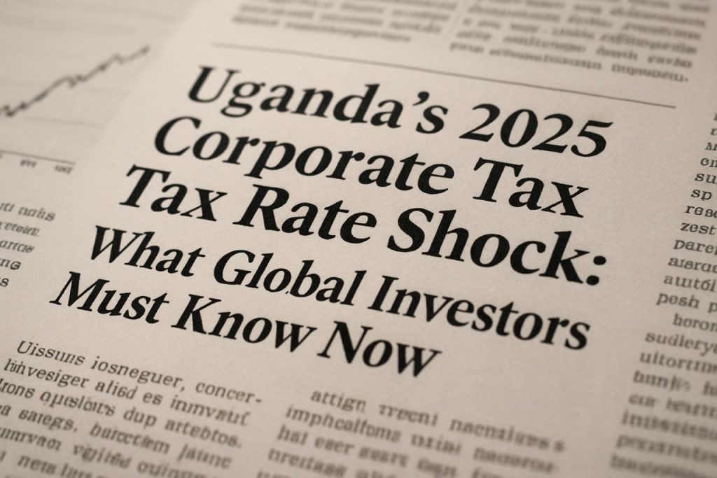 Uganda’s 2025 Corporate Tax Rate Shock: What Global Investors Must Know Now Uganda’s 2025 Corporate Tax Rate Shock: What Global Investors Must Know Now