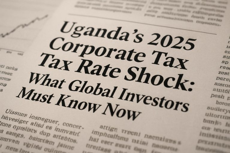 Uganda’s 2025 Corporate Tax Rate Shock: What Global Investors Must Know Now
