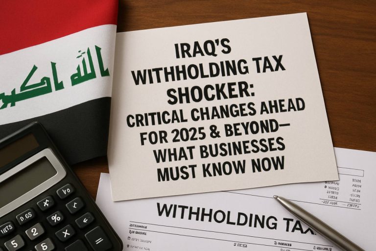 Iraq’s Withholding Tax Shocker: Critical Changes Ahead for 2025 & Beyond—What Businesses Must Know Now