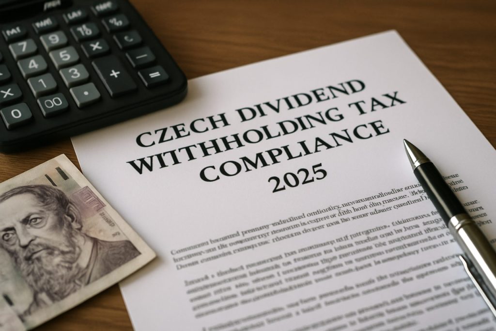 Czech Dividend Withholding Tax Compliance 2025: Navigating New Regulatory Shifts & Maximizing Returns Czech Dividend Withholding Tax Compliance 2025: Navigating New Regulatory Shifts & Maximizing Returns