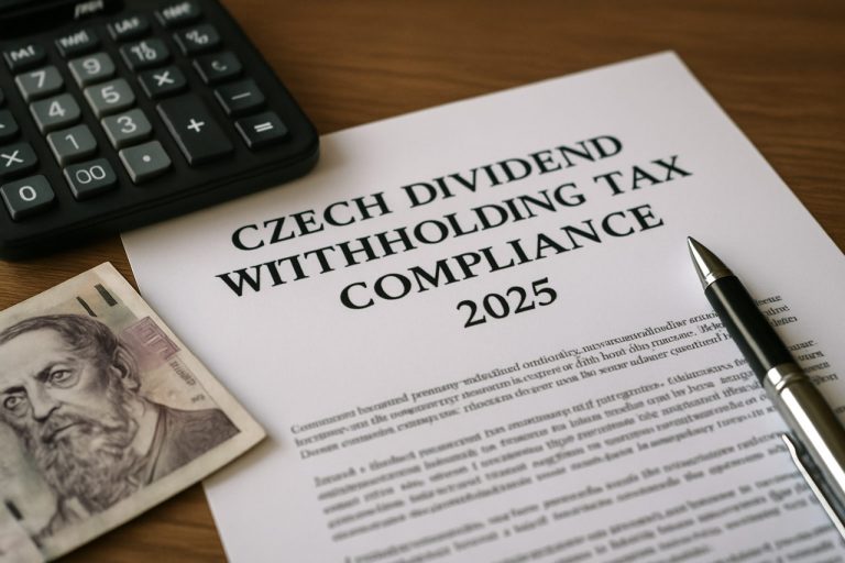 Czech Dividend Withholding Tax Compliance 2025: Navigating New Regulatory Shifts & Maximizing Returns